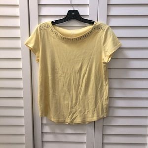 Westport•M•Embellished Yellow Shirt